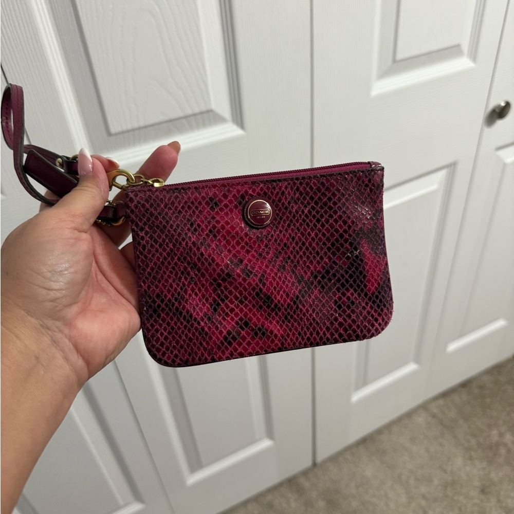 Coach Snakeskin small Wristlet